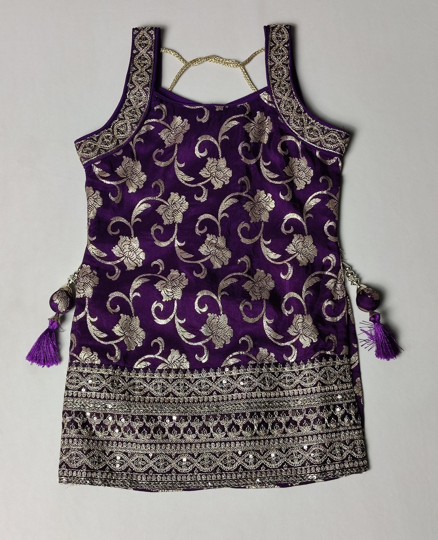 Purple Colour Plazo Set(GE-GPZS_1613)