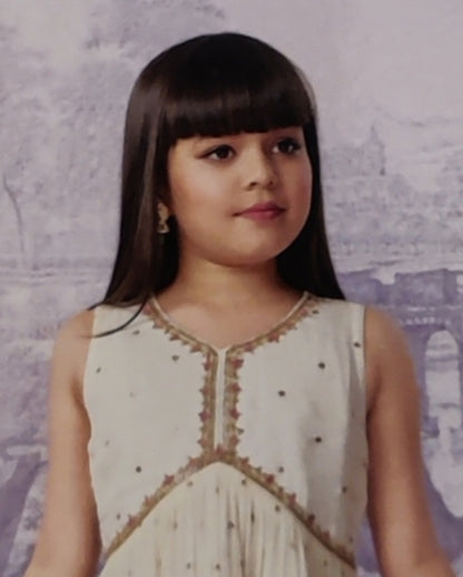 Cream Colour Gharara Set(GE-GGHS_4572)