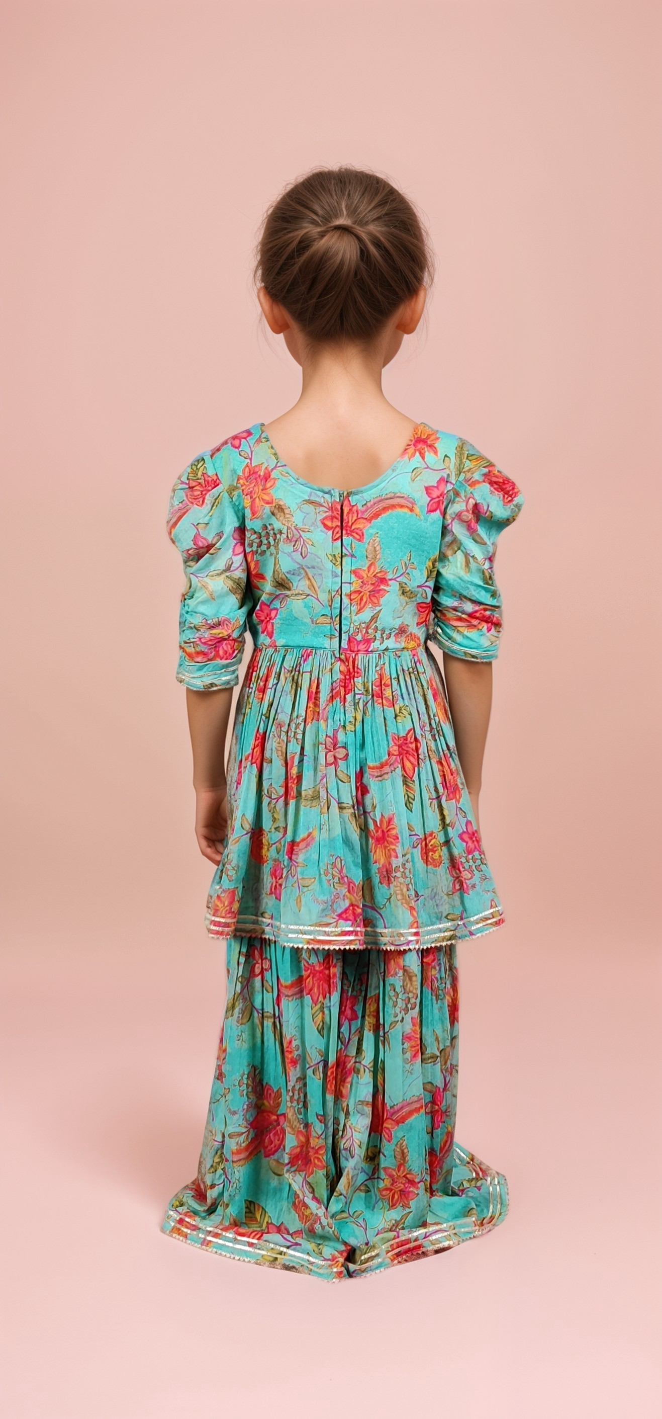 Rama Green Colour Gharara Set(GE-GGHS_6441)