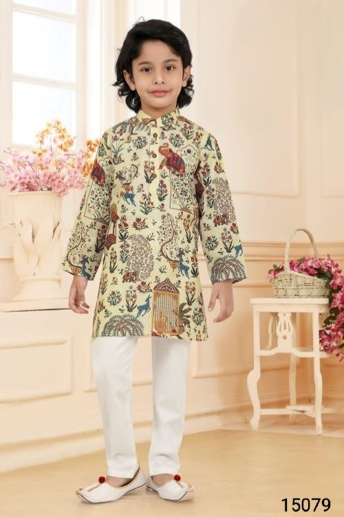 Cream Colour Kurta Set(BE-BKUS_15079)