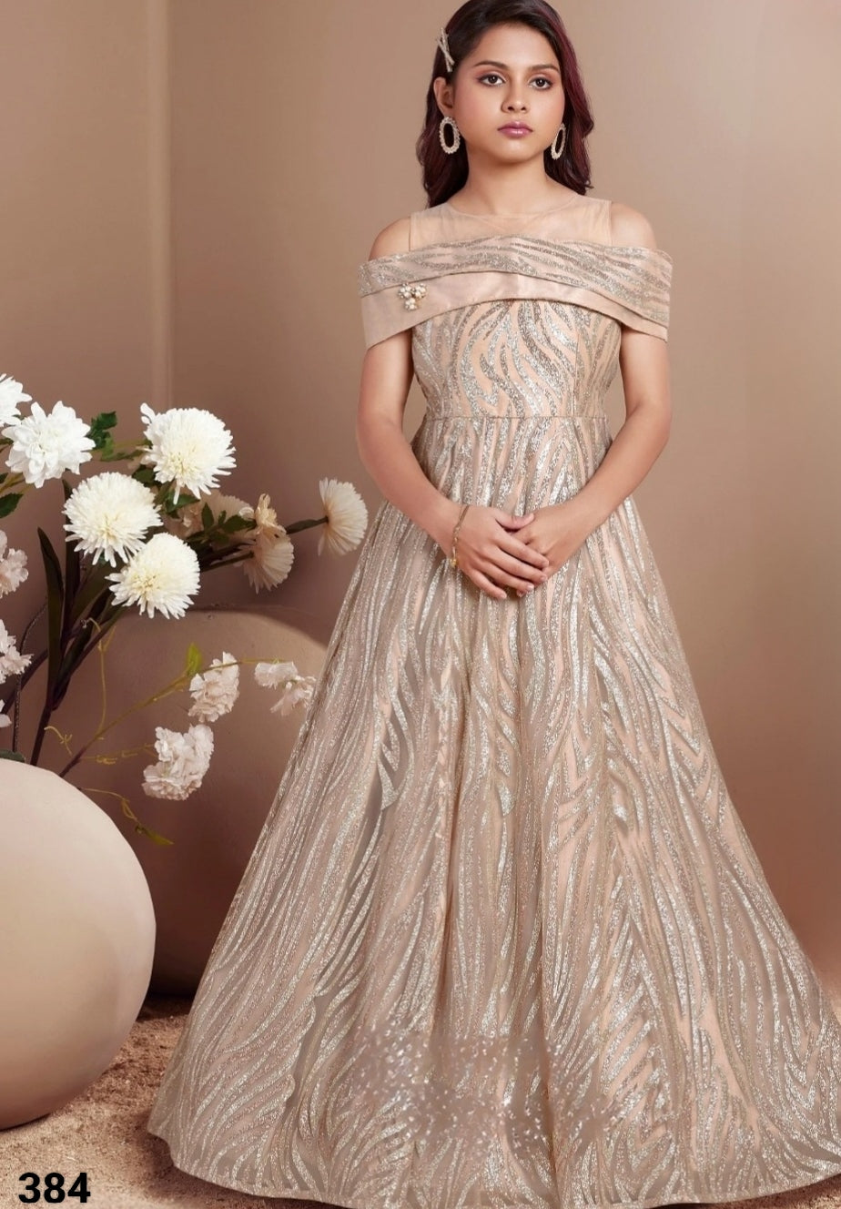 Peach Colour Gown(GE-GGWN_384)