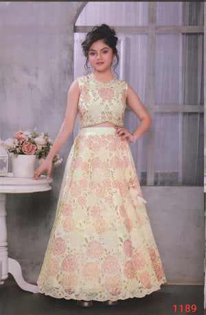 Cream Colour Ghaghra Choli(GE-GGHC_1189)