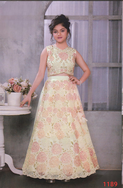 Cream Colour Ghaghra Choli(GE-GGHC_1189)