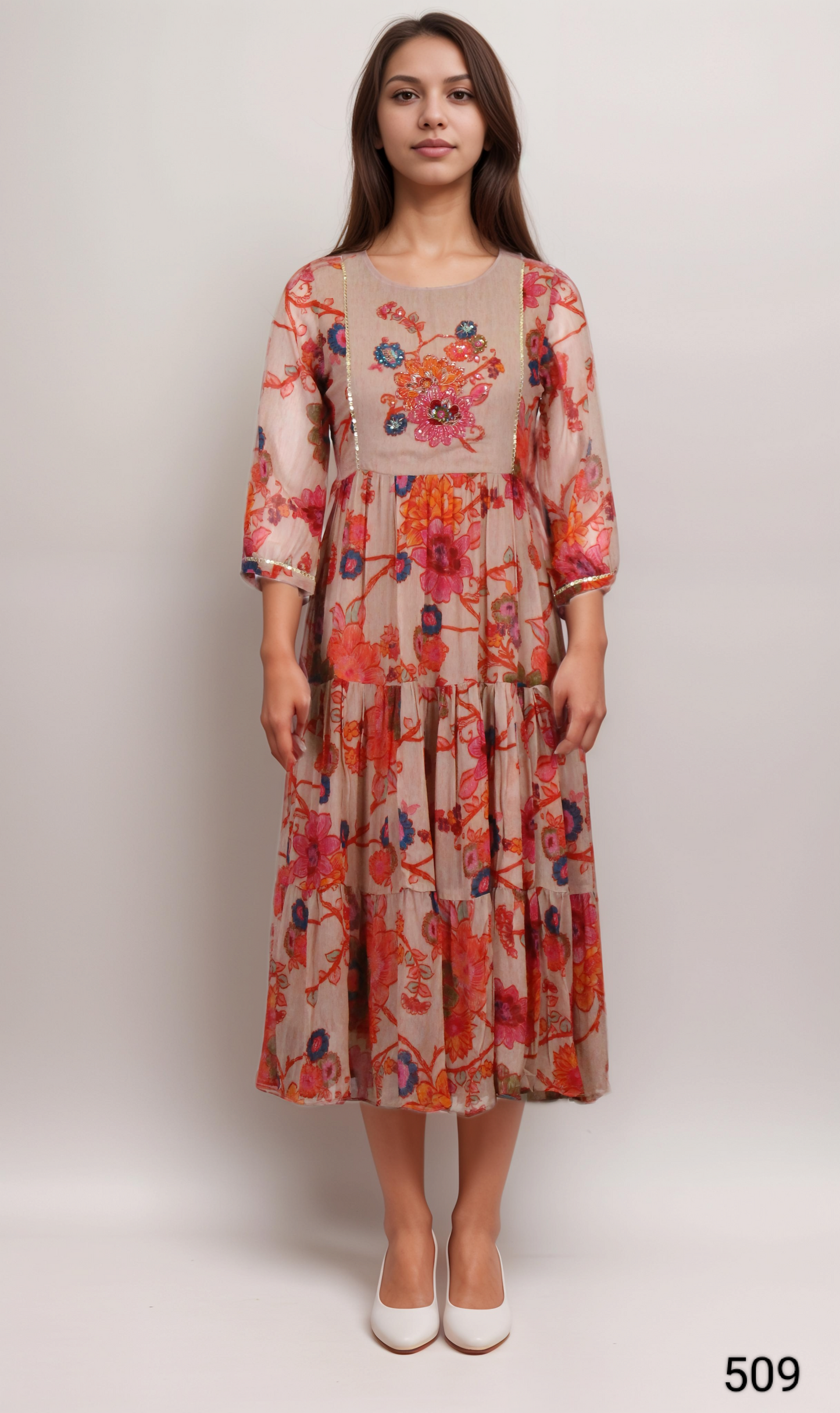 Beige Colour  Casual Kurti(LC-WKIC_509)