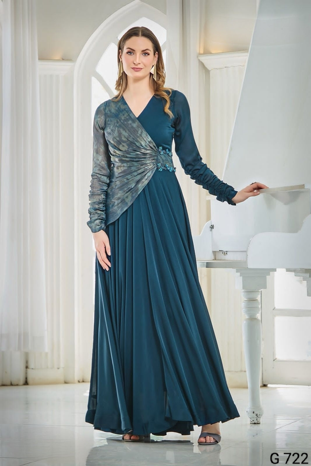 Rama Green Colour Kurti(LC-WKIC_G 722)