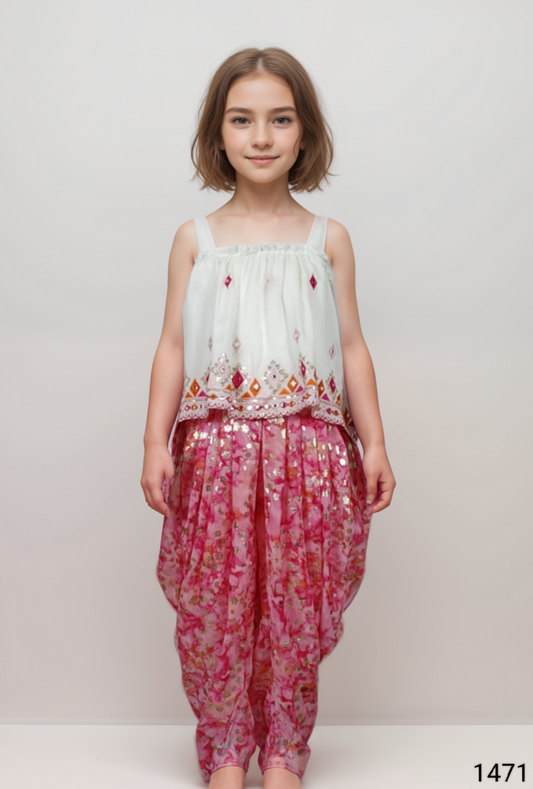 White Colour Chudidar(GE-GCHU_1471)