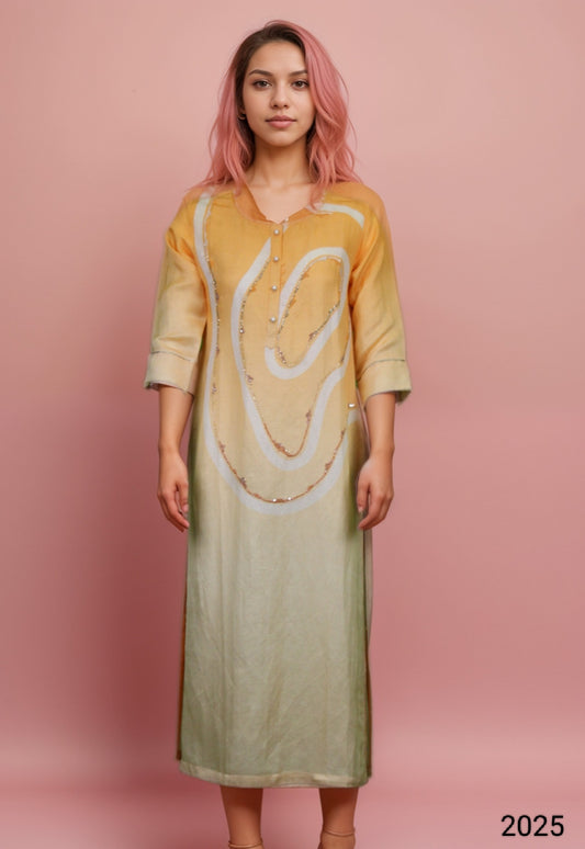 Orange Colour Kurti(LC-WKIC_2025)