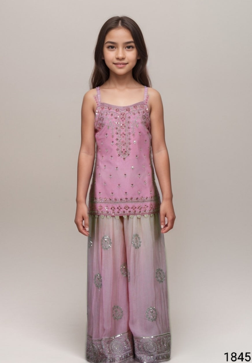 Pink Colour Plazo Set(GE-GPZS_1845)