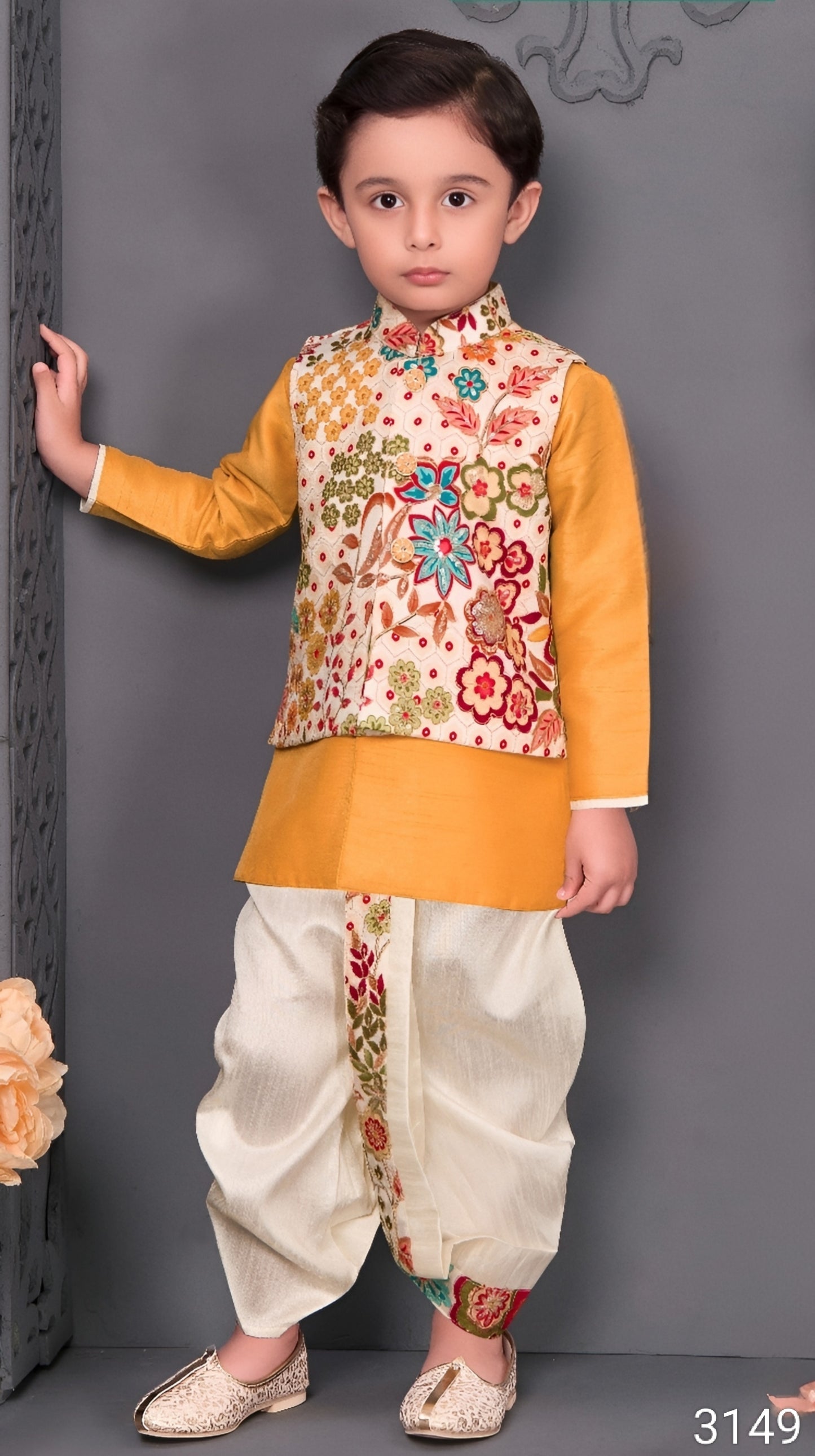 Mustard Colour Dhoti Set(BE-BKUS_3149)