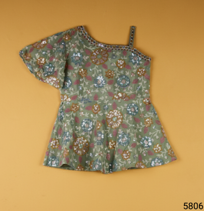 Sea Green Colour Plazo Set(GE-GPZS_5806)