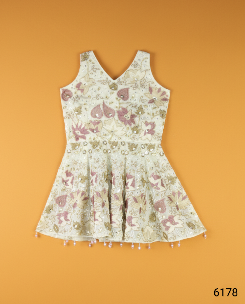 Cream Colour Plazo Set(GE-GPZS_6178)