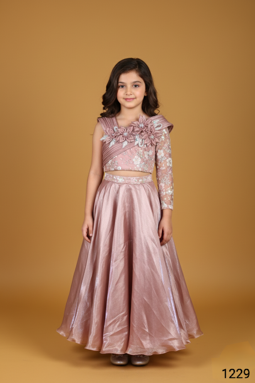 Peach Colour Ghaghra Choli(GE-GGHC_1229)