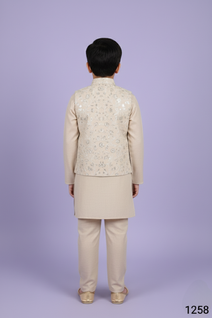 Natural Colour Jacket Kurta Set(BE-BBUS_1258)