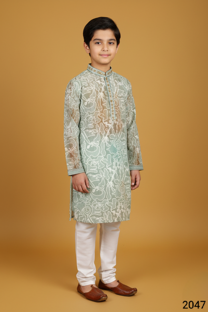 Green Colour Kurta Set(BE-BKUS_2047)