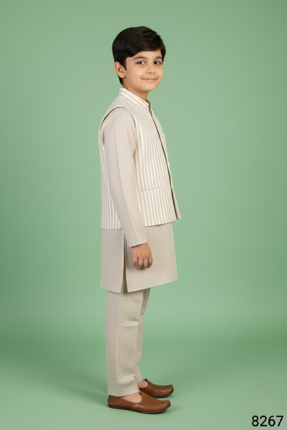 Natural Colour Jacket Kurta Set(BE-BBUS_8267)