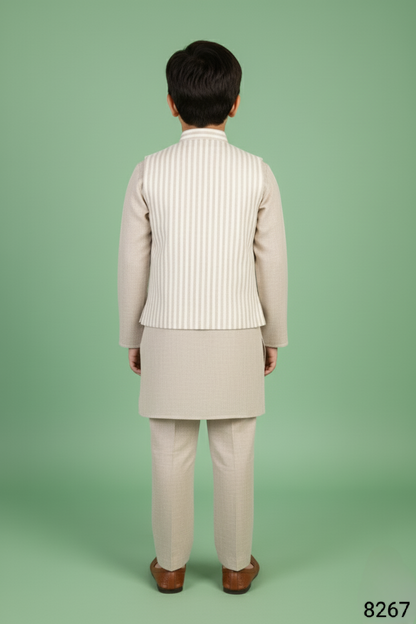 Natural Colour Jacket Kurta Set(BE-BBUS_8267)