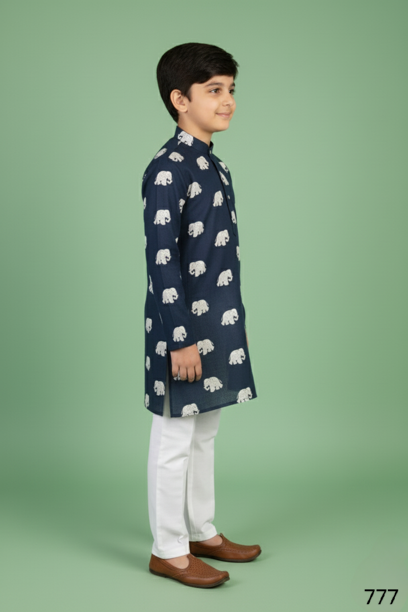 Peacock Blue Colour Kurta Set(BE-BKUS_777)