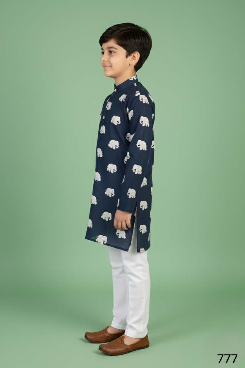 Peacock Blue Colour Kurta Set(BE-BKUS_777)