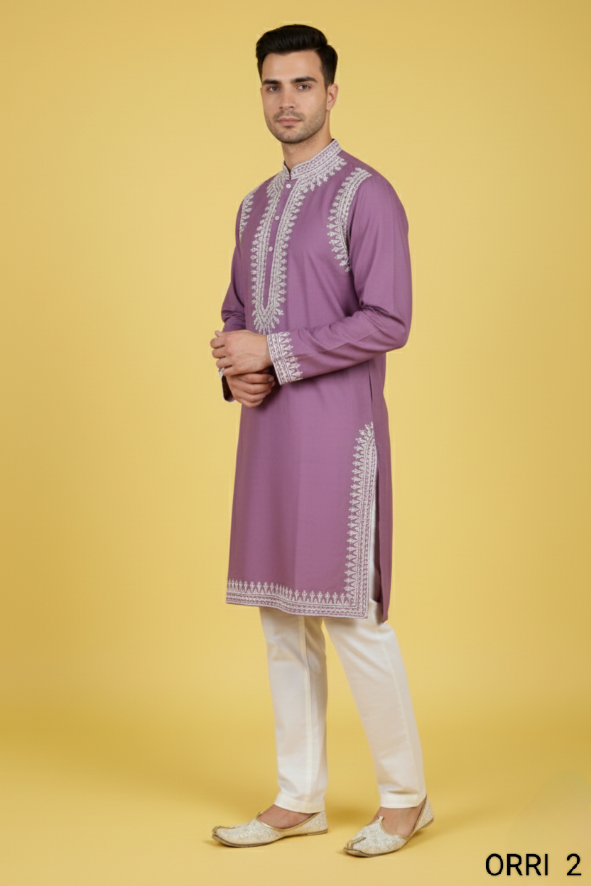 Lavender Colour Kurta with Bottom(ME-MKUS_ORRI 2)