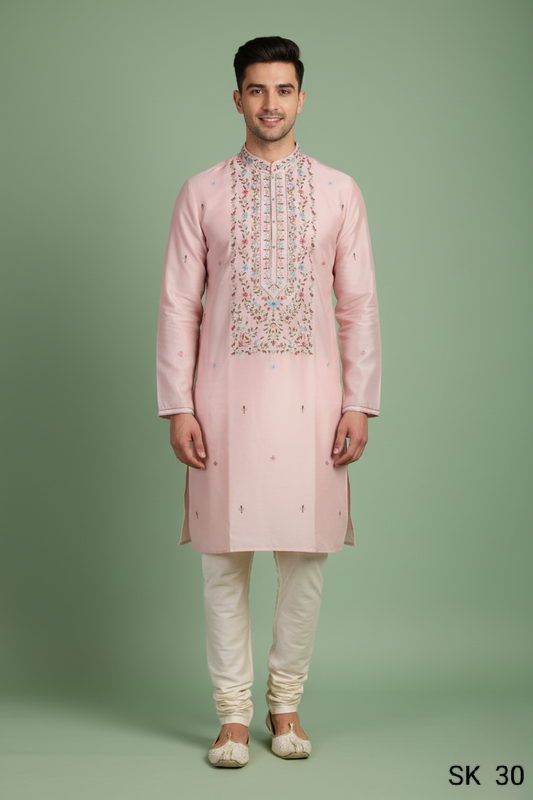 Peach Colour Kurta with Bottom(ME-MKUS_SK 30)
