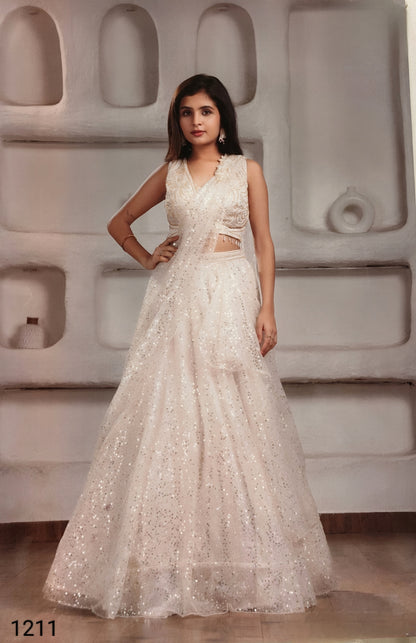 Cream Colour Ghaghra Choli(GE-GGHC_1211)