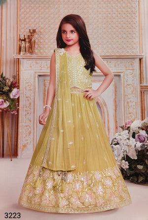 Lemon Colour Ghaghra Choli(GE-GGHC_3223)