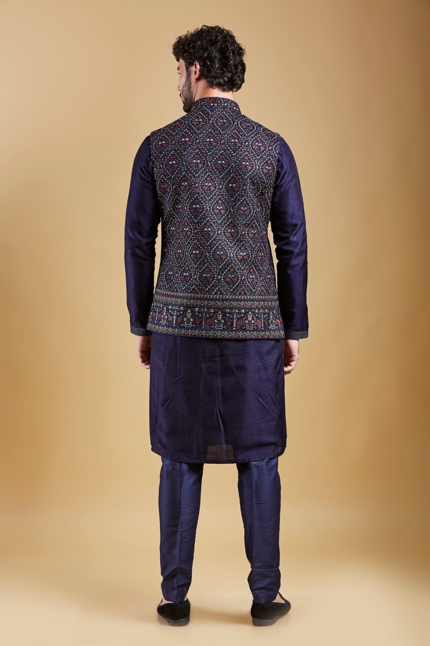 Navy Blue Colour Bundi Set(ME-MBUS_JS-651)