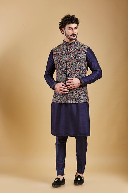 Navy Blue Colour Bundi Set(ME-MBUS_JS-656)