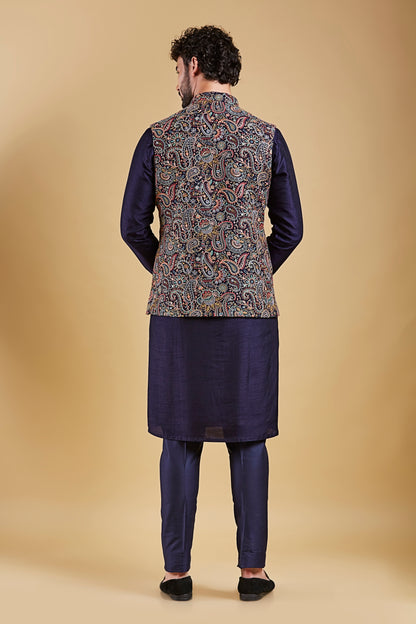 Navy Blue Colour Bundi Set(ME-MBUS_JS-656)