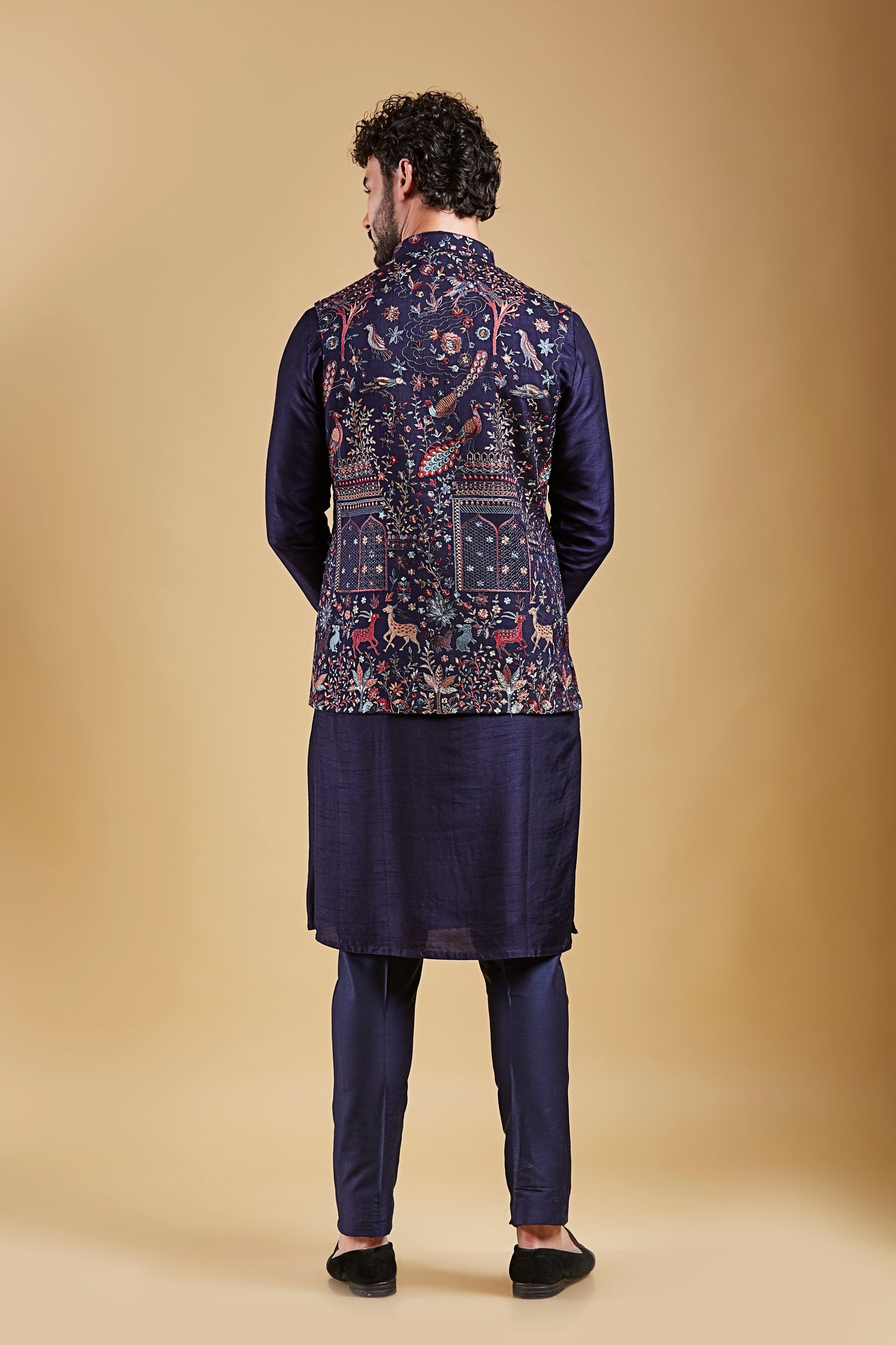 Navy Blue Colour Bundi Set(ME-MBUS_JS-655)