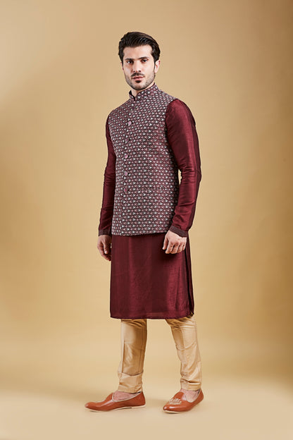 Wine Colour Bundi Set(ME-MBUS_JS-531)