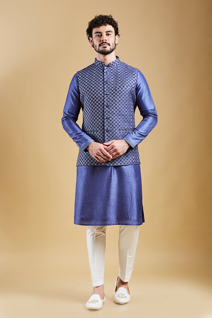 Indigo Blue Colour Bundi Set(ME-MBUS_JS-644)