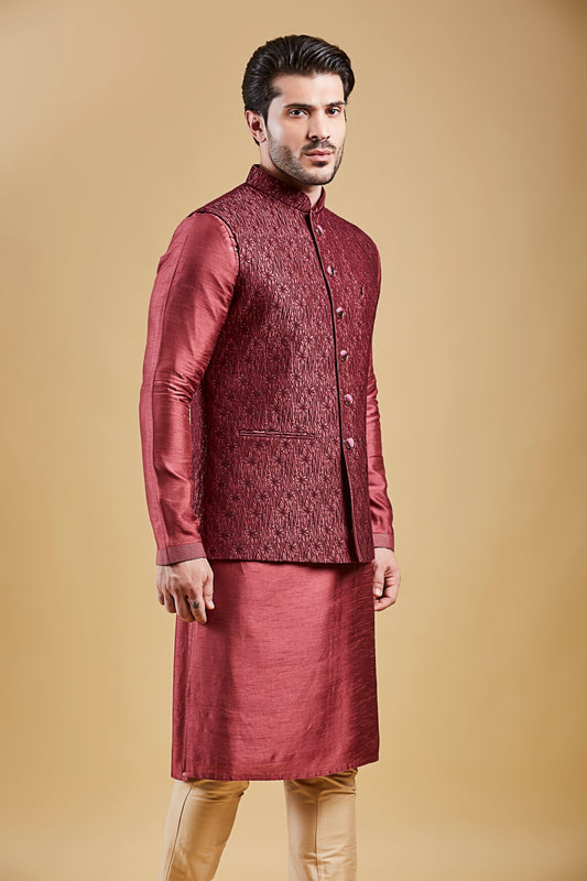 Biking Red Colour Bundi Set(ME-MBUS_JS-649)
