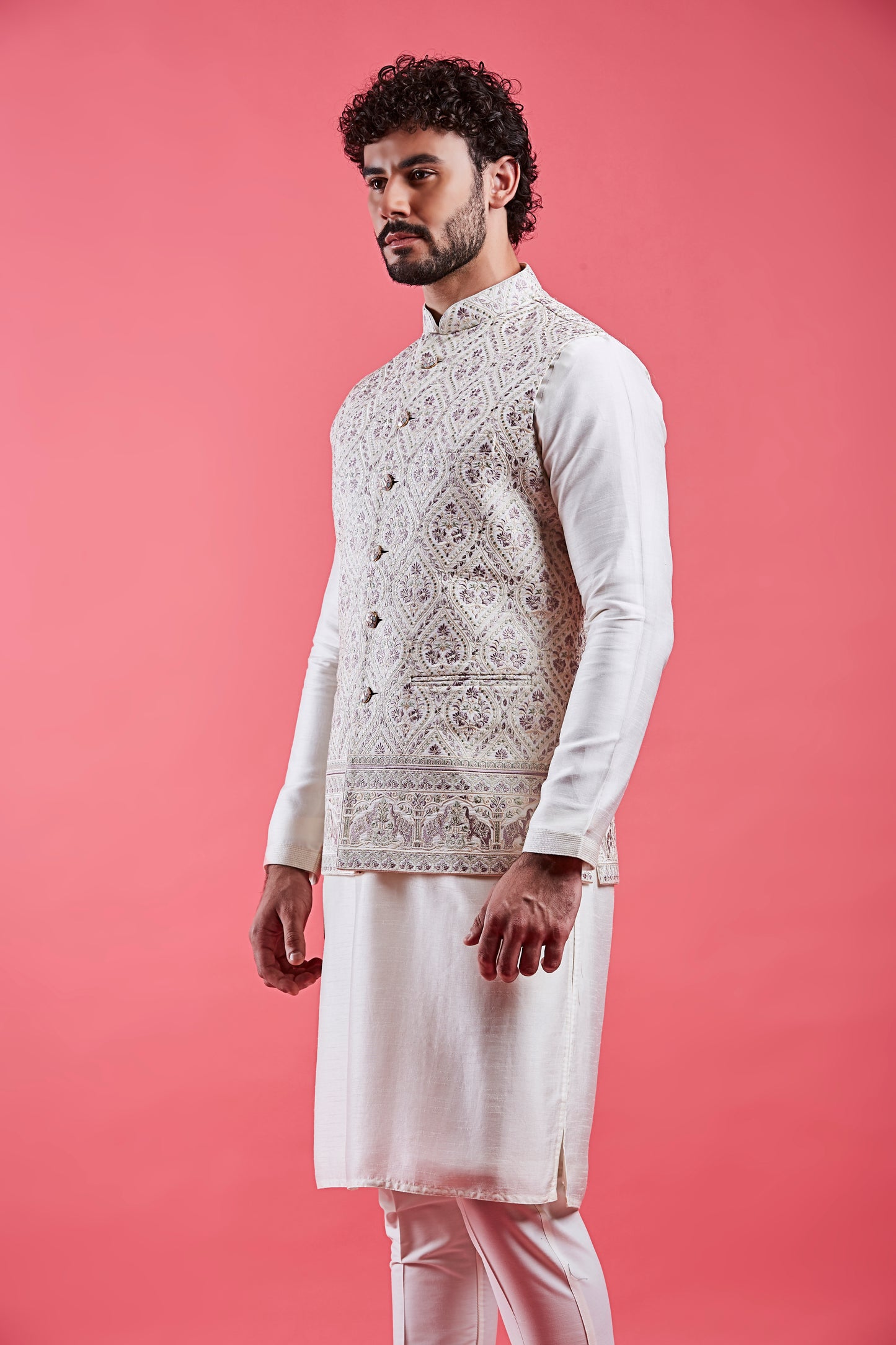 Cream Colour Bundi Set(ME-MBUS_JS-651)