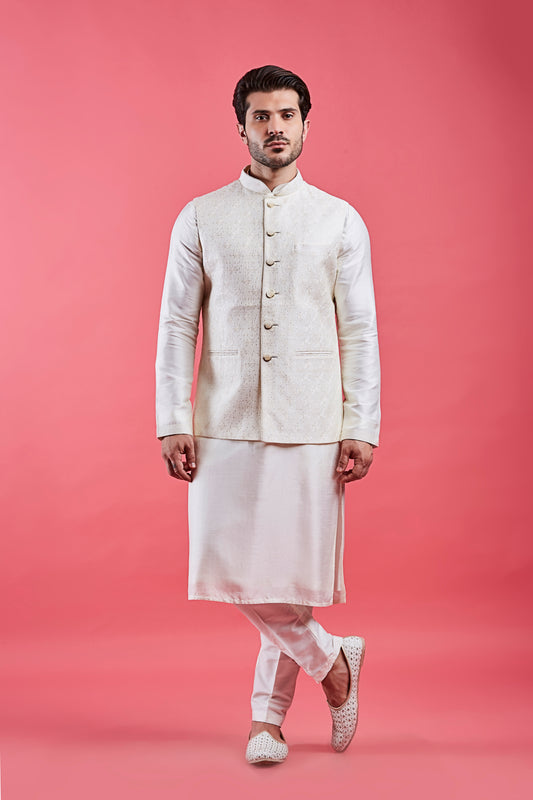 Cream Colour Bundi Set(ME-MBUS_JS-649)