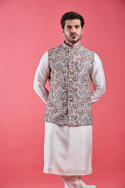 Cream Colour Bundi Set(ME-MBUS_JS-656)