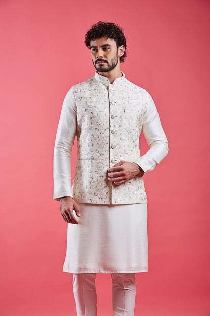 Cream Colour Bundi Set(ME-MBUS_JS-622)