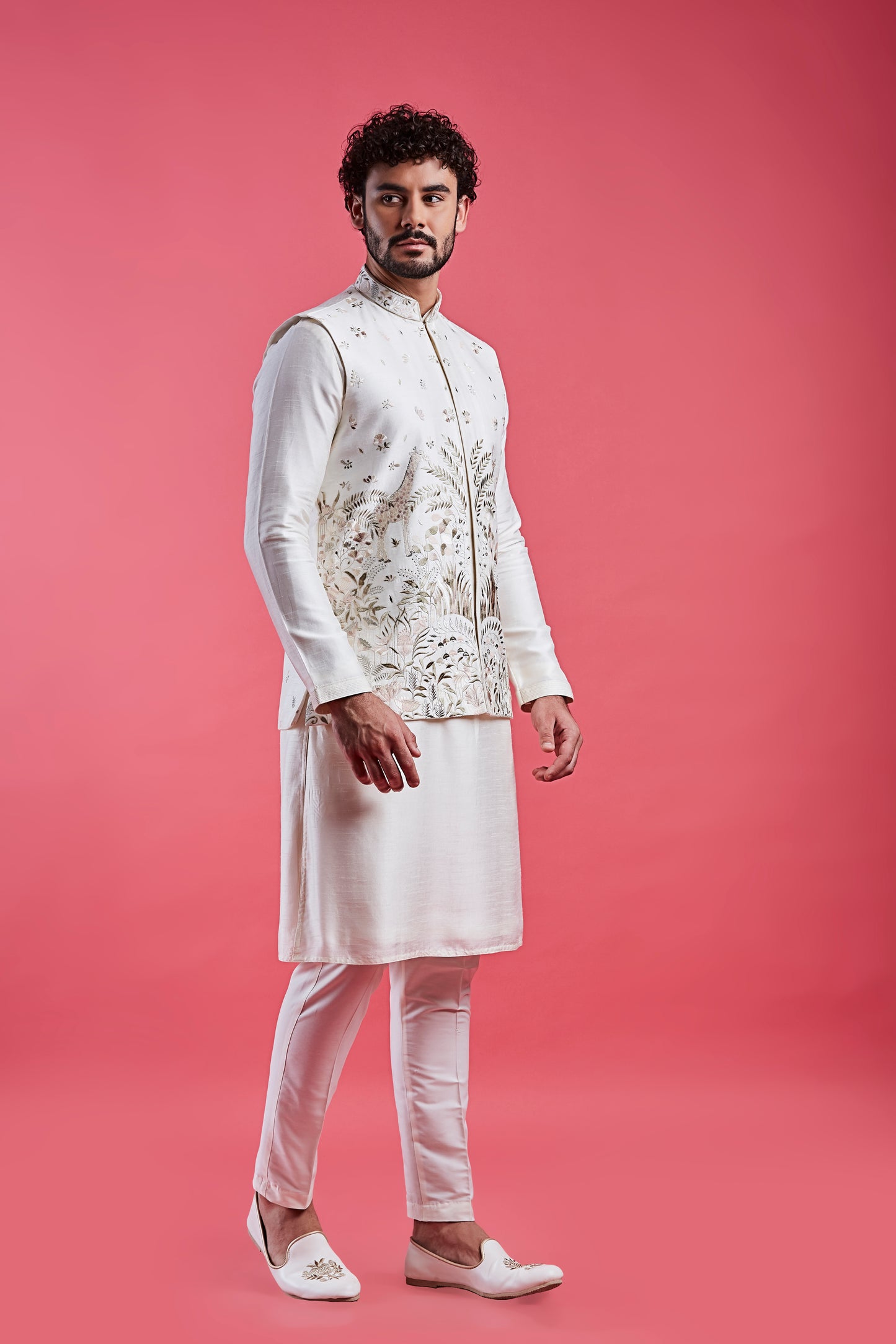 Cream Colour Bundi Set(ME-MBUS_JS-668)