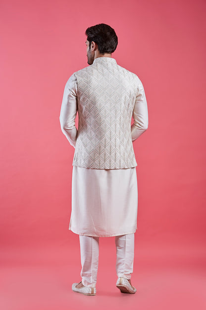 Cream Colour Bundi Set(ME-MBUS_JS-648)