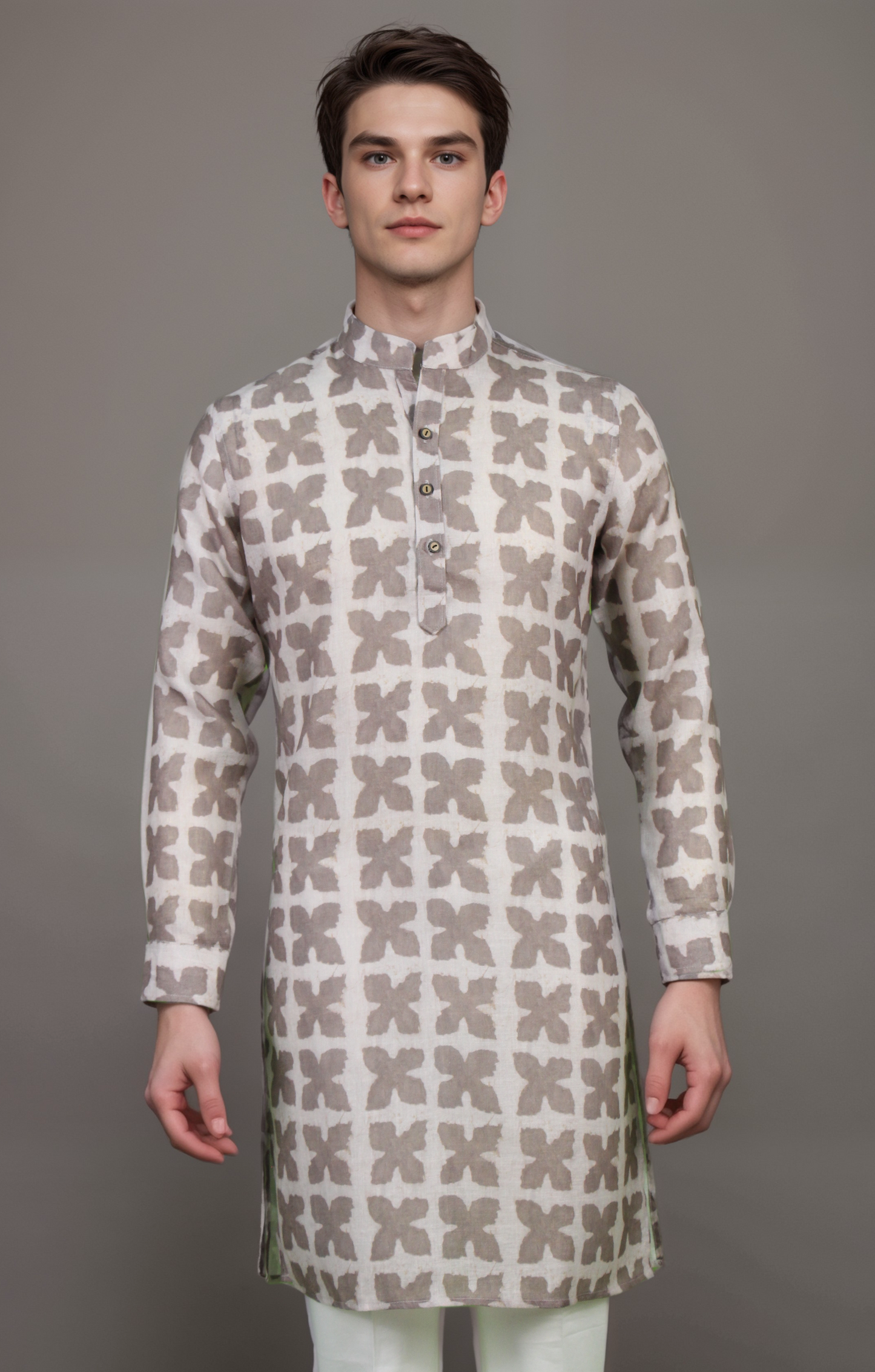 Brown Colour Kurta With Bottom (MC-MKUC_GKL-DIGI-ABSTRA)