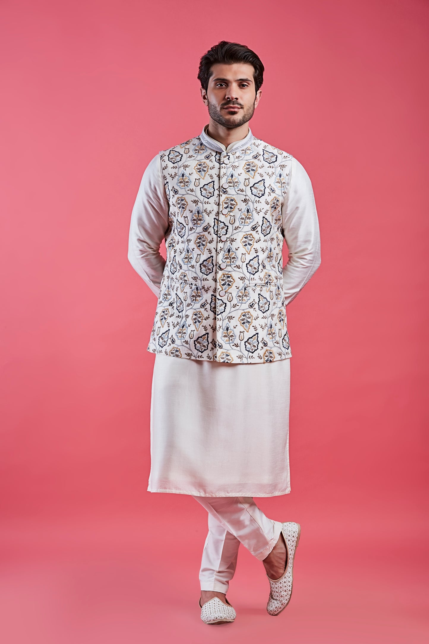 Cream Colour Bundi Set(ME-MBUS_JS-587)