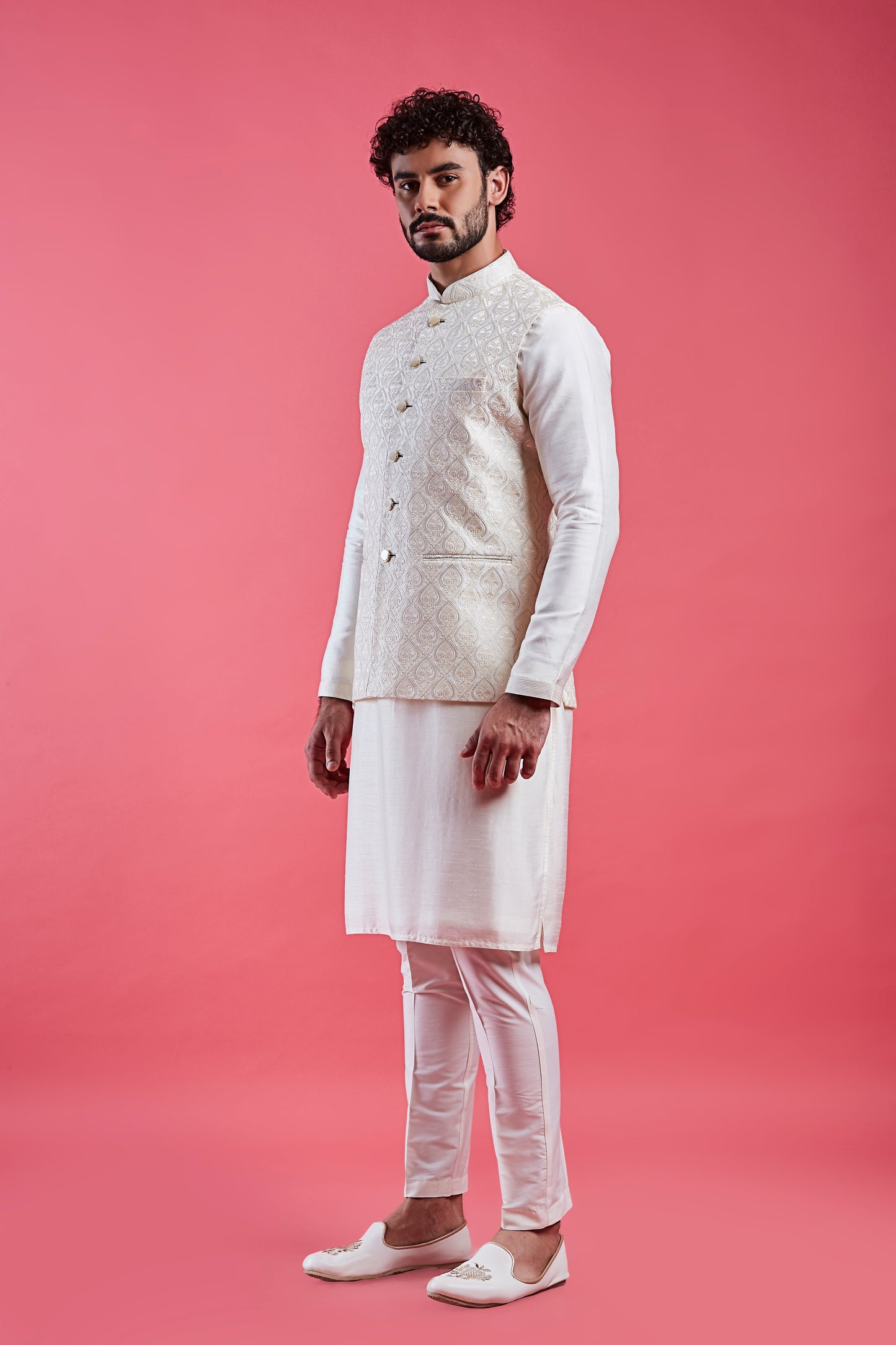 Cream Colour Bundi Set(ME-MBUS_JS-451)