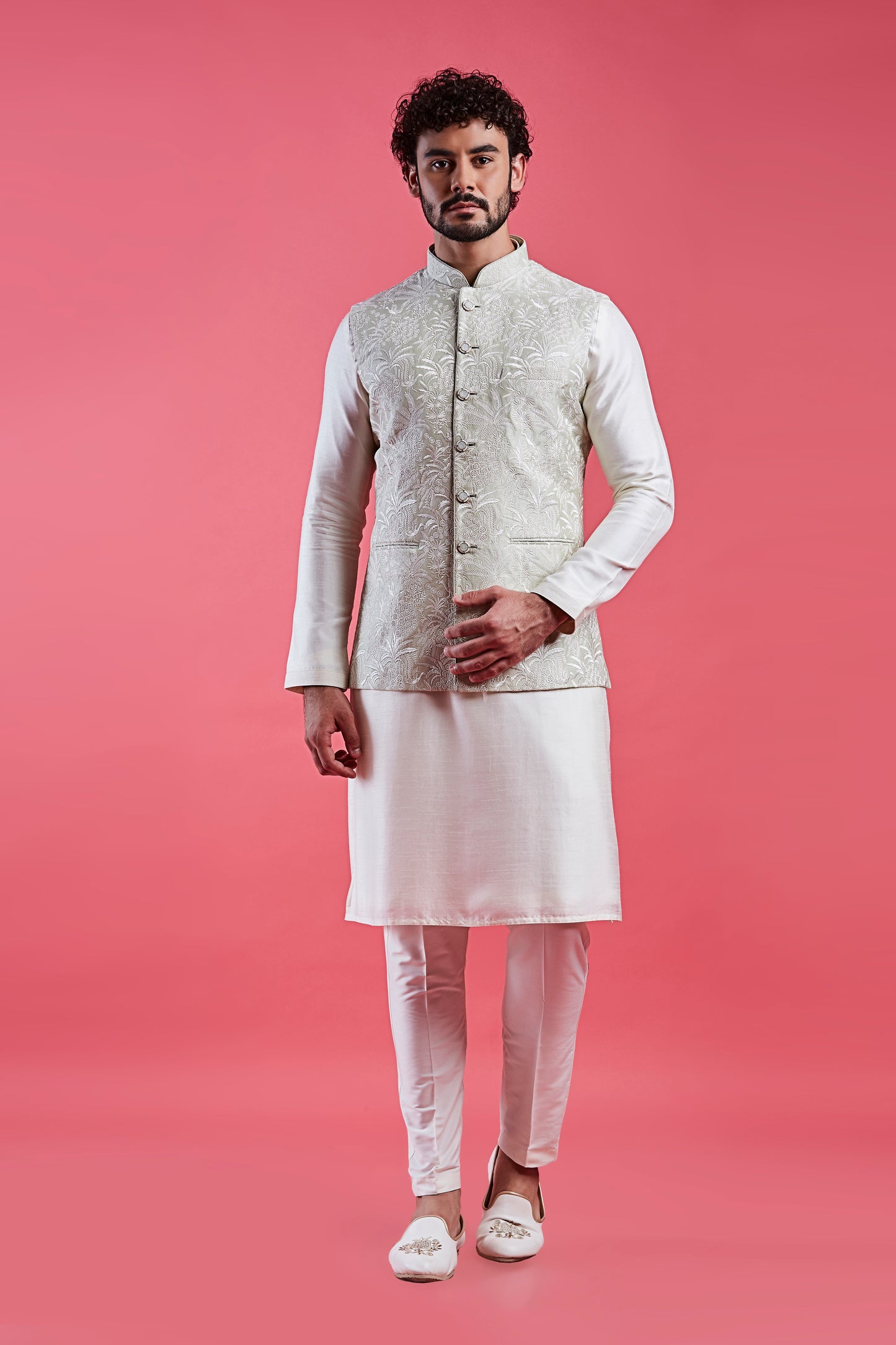 Cream Colour Bundi Set(ME-MBUS_JS-603)