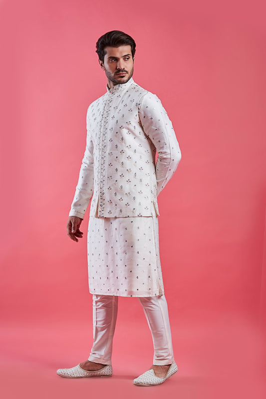 Cream Colour Bundi Set(ME-MBUS_JS-664)