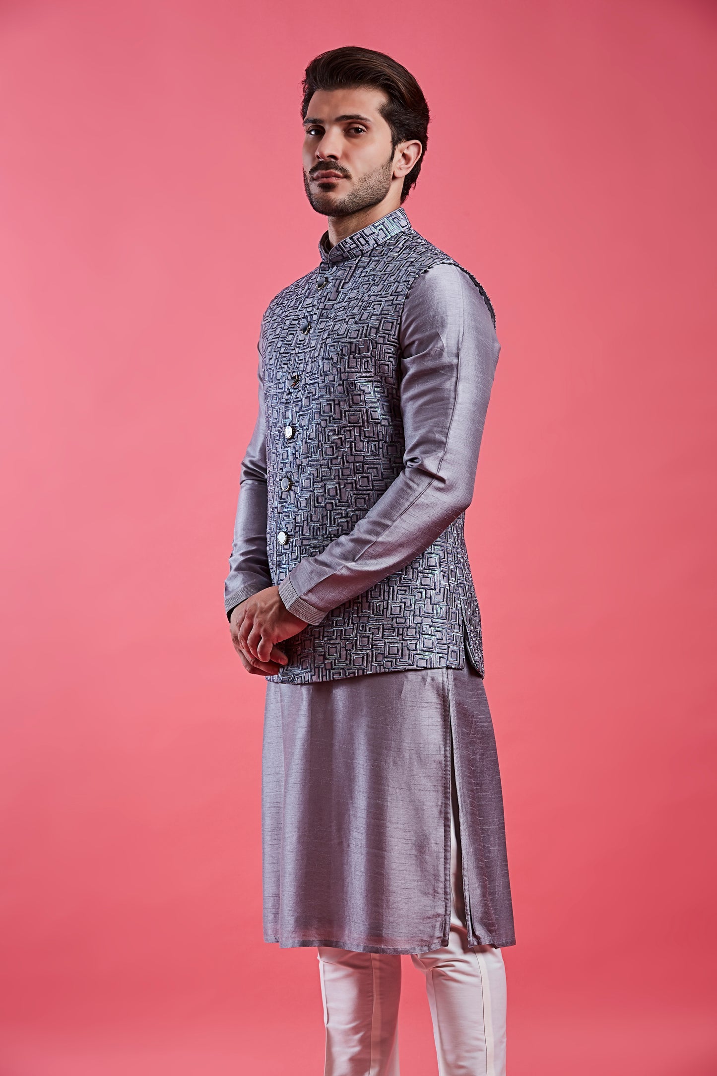 Cloud Grey Colour Bundi Set(ME-MBUS_JS-660)