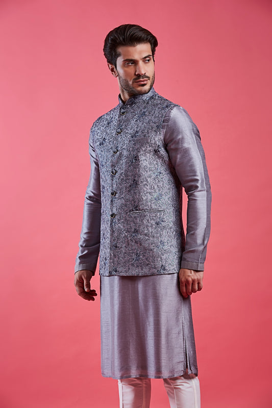 Cloud Grey Colour Bundi Set(ME-MBUS_JS-659)