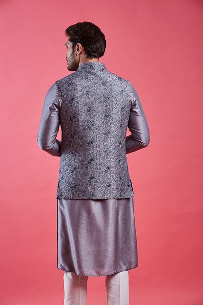 Cloud Grey Colour Bundi Set(ME-MBUS_JS-659)