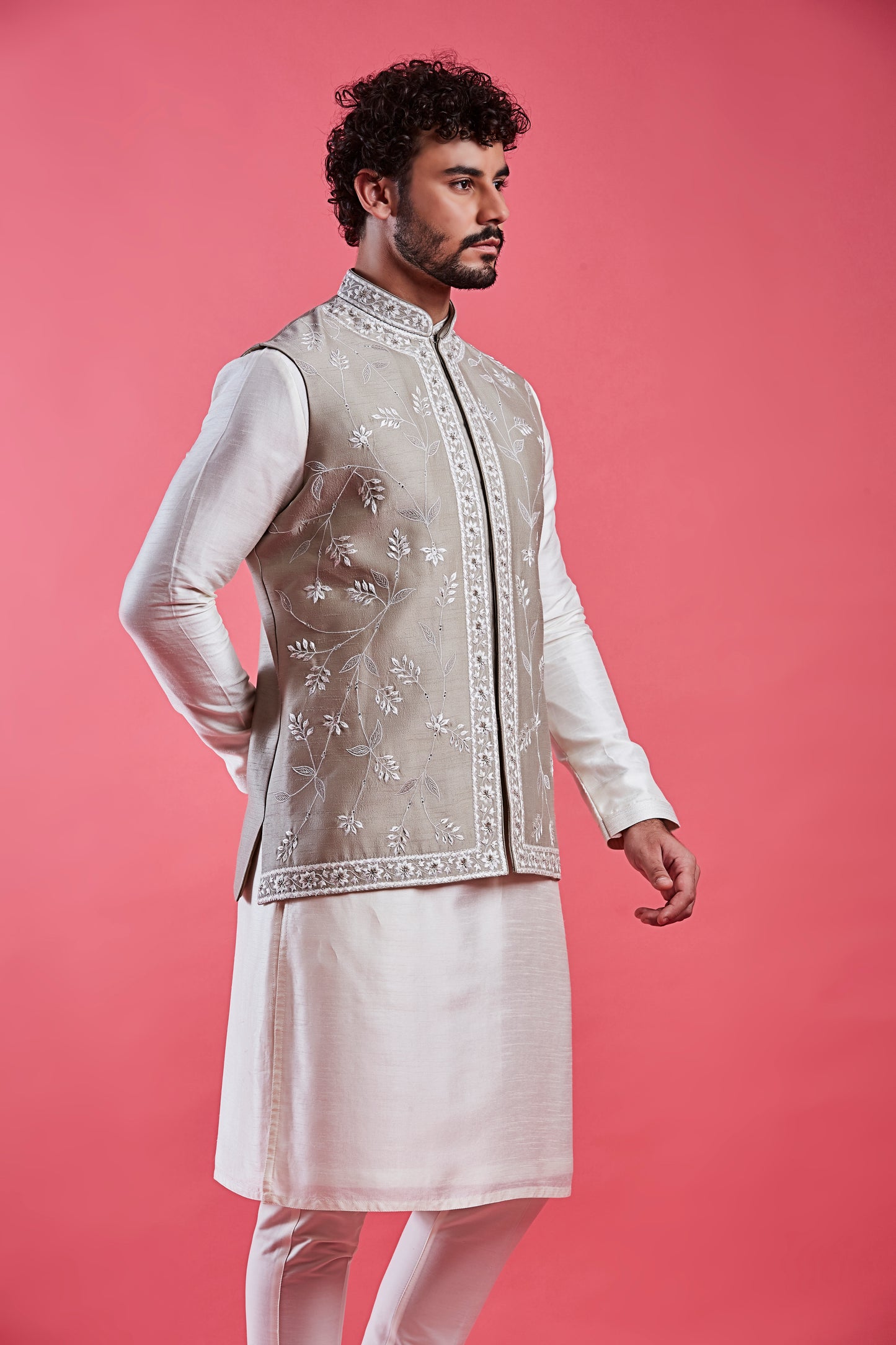 Grey Colour Bundi Set(ME-MBUS_JS-673)