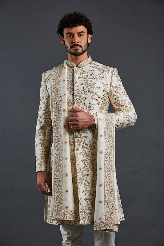 Cream Colour Sherwani(ME-MSRW_IW-02)
