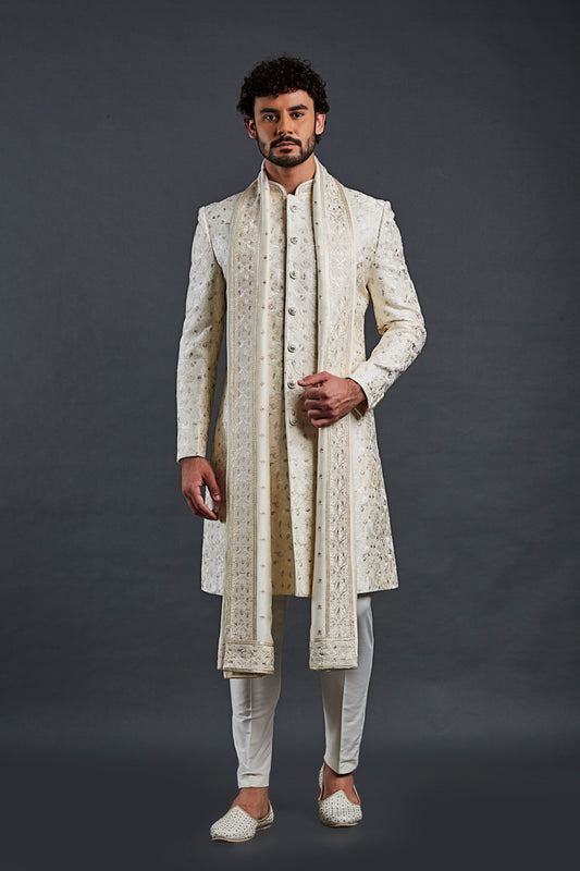 Cream Colour Sherwani(ME-MSRW_IW-15)